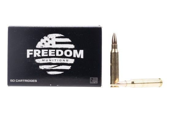 50 rounds of .223 Remington FMJ ammunition for training and sport shooting.